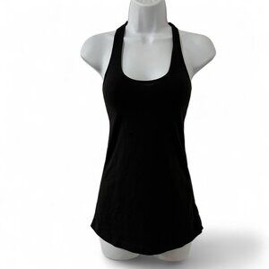 Lululemon Womens Luon Pilates Yoga Gym Tank Top Black Workout Activewear